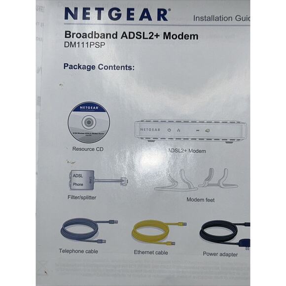 Netgear DSL Broadband , DM111PSP, ADSL2+ Modem Missing CD - Picture 8 of 8